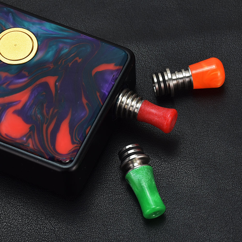 WOLFCOOLVAPE 디자인 rda 탱크 분무기 51 - Drip Tip Resin 리뷰 및 가격