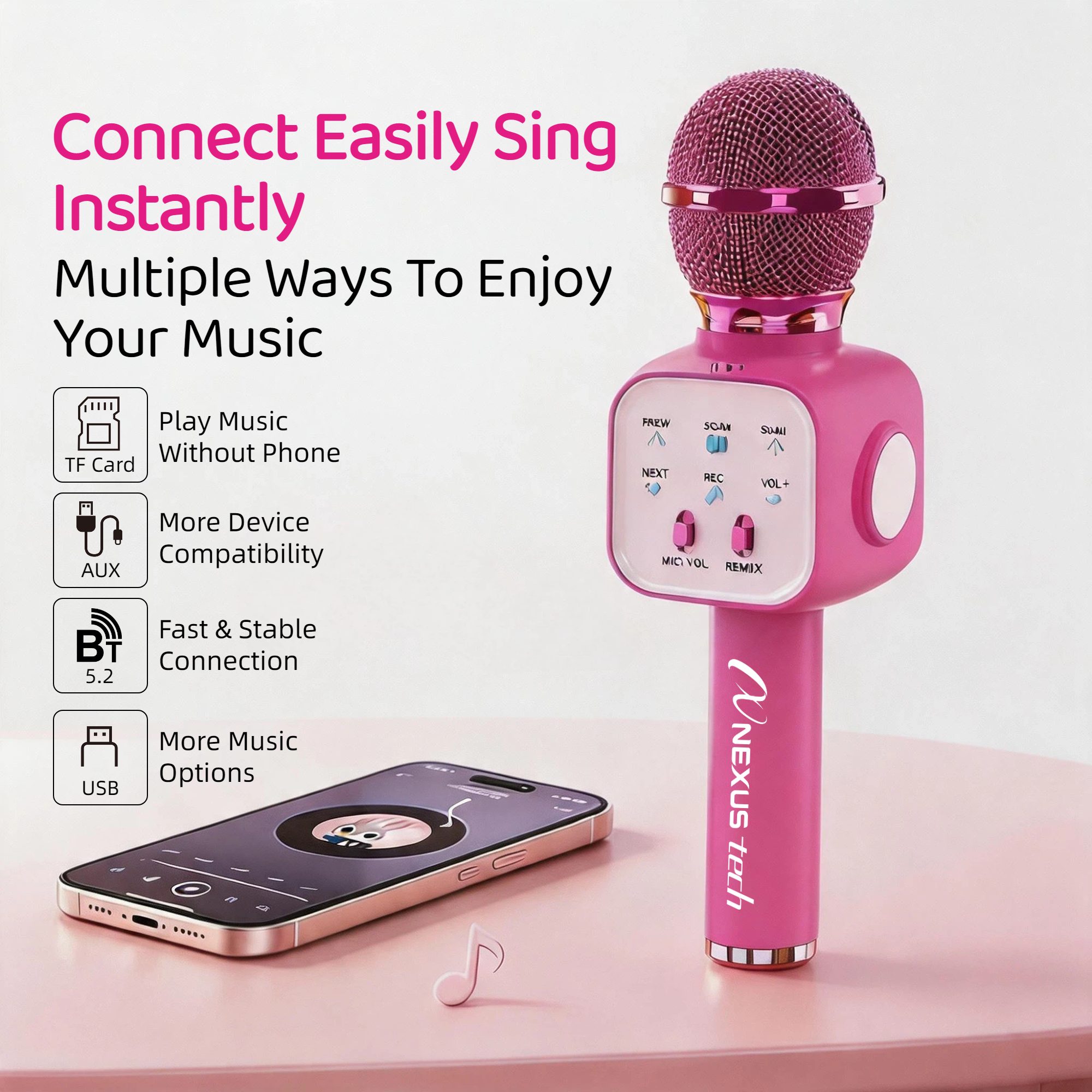 무선 블루투스 5.2 카라오케 마이크, 휴대용 스피커, - Shure Mic Sm58 리뷰 및 가격